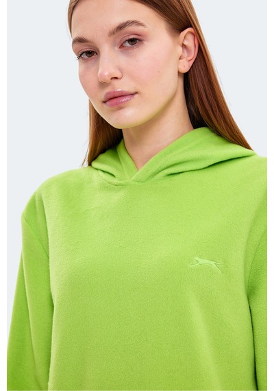 Slazenger Sassa In Kadın Kapüşonlu Cepli Nane Polar Nane Çok Renkli
