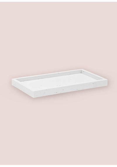 The Mia Travertine Banyo Tepsisi Beyaz 28x16x3 Cm Çok renkli