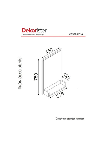 Dekorister Exclusive Costa Ayna Şeffaf
