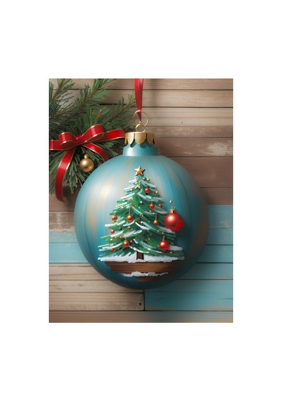Renkli Baskılı Sayılarla Boyama Hobi Seti Çerçeveli 50x65 Cm: Yılbaşı Süsü - 586536085
