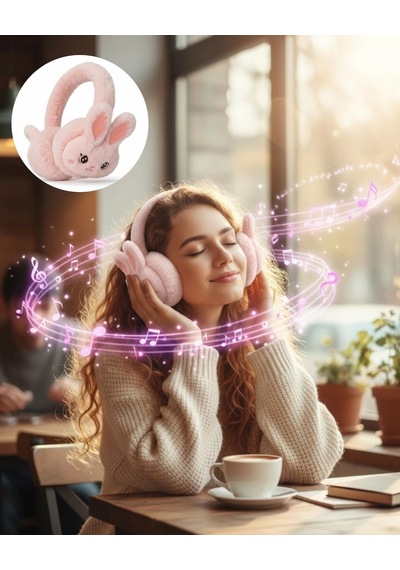 Mey İthalat Peluş Kulaklıklı Bluetooth Kablosuz Müzik Dinleme Ve Görüşme Özellikli