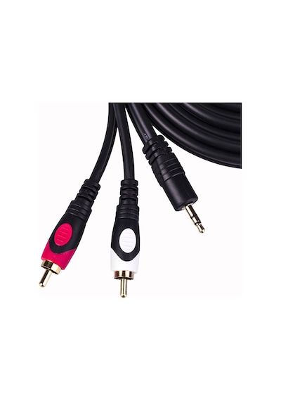 5M Stereo To 2 Rca Ses Video Sinyal Kablosu - 3.5Mm Stereo