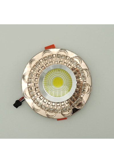 Gold Kristal Cam Sıva Altı Spot Cob Led Armatür Beyaz Gün Işığı Gold