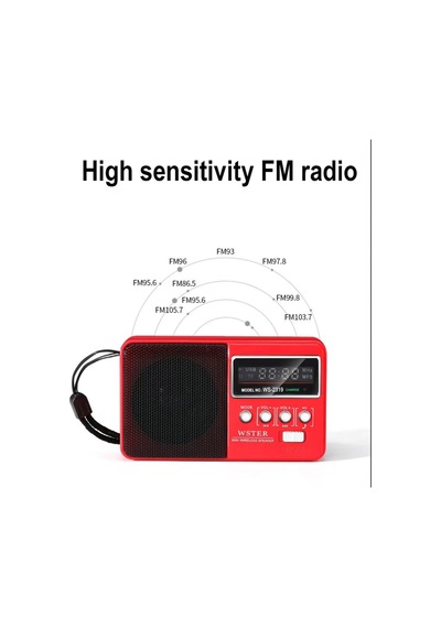 Mini Fm Radyo Şarjlı Bluetooth Speaker Sd Kart Usb Girişli Kablosuz Hoparlör Deprem Radyosu