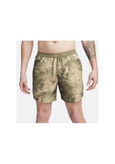 Nike Dri-fit Stride 7bf Erkek Yeşil Koşu Şort Fn3314-222 Kahverengi
