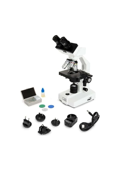 Celestron Labs Cb1000cf Mikroskop - 1000x Zoom - Ayarlanabilir Led Işık - Binoküler Başlık