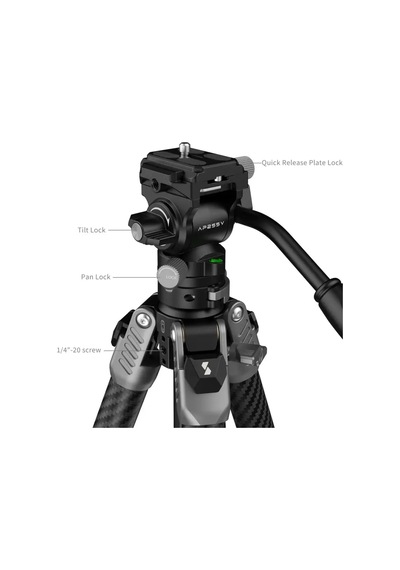 Smallrig Ap255pro 5477 Taşınabilir Karbon Fiber Video Tripodu