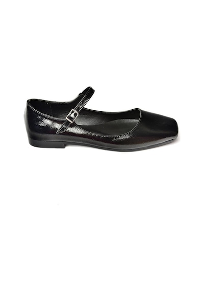 Fox Shoes S726252508 Siyah Rugan Kadın Babet Siyah