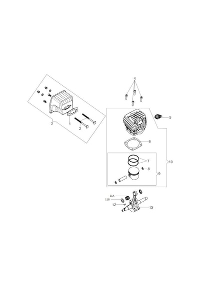 Emak 50312025R Piston 45.2Mm - Oleo-Mac Gsh56
