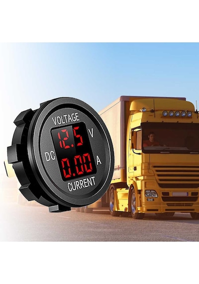 Aek-tech Dc12v/24v Dijital Voltmetre Ampermetre