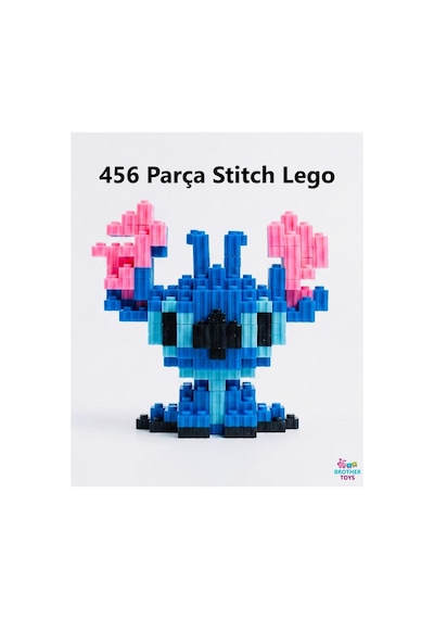 Büyük Boy 456 Parça Stitch 3d Yapboz Bricks Figür Yapı Oyuncağı