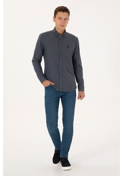 U.s. Polo Assn. Erkek Açık Lacivert Gömlek Desenli 50308554-vr059 Acık Lacıvert