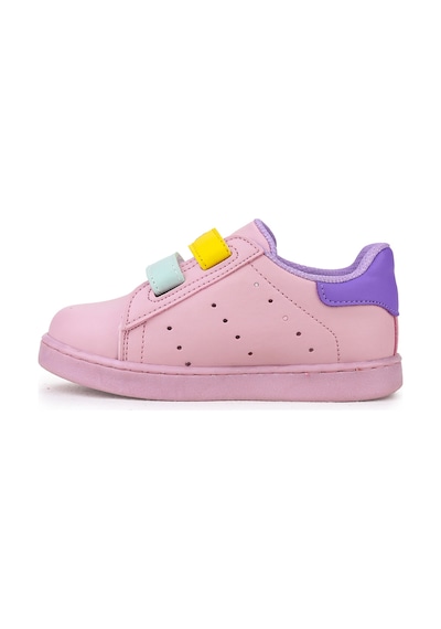 Kiko Kids Oyo İlk Adım Bebe Cırtlı Işıklı Kız Bebek Spor Ayakkabı Pudra - Sarı