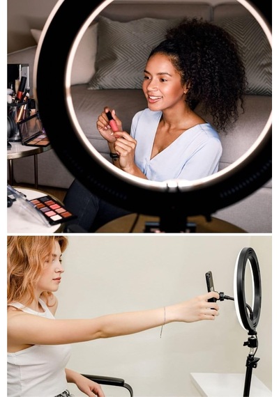 8inç 20cm Youtube Instagram Tiktok Selfie Stüdyo Video Fotoğraf Ring Light Tripod Led Halka Işık