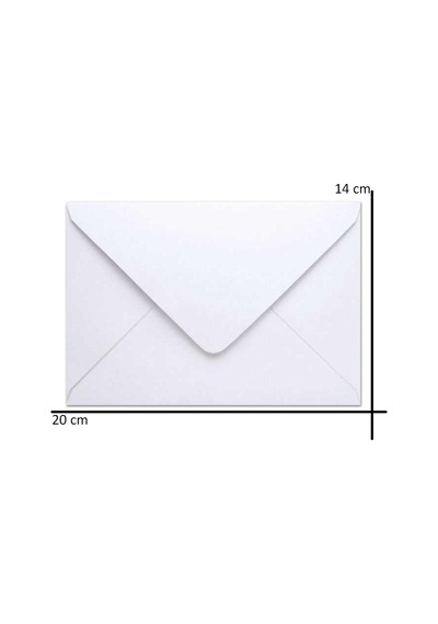 İstisna 12 Adet Davetiye Zarfı 14 x 20 Cm 110 Gr. 1. Hamur