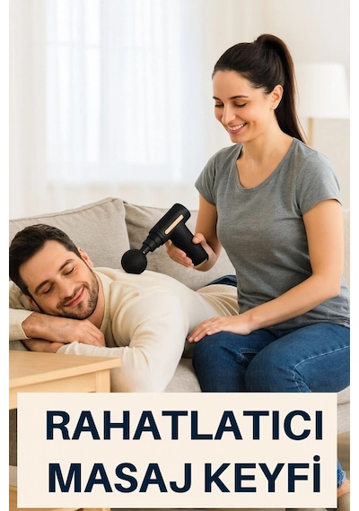 Volemi 6 Hız Kademeli 4 Başlıklı Masaj Tabancası Masaj Aleti Şarjlı Titreşimli Sporcu Masaj Tabancası Renkli