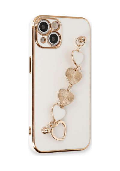 Apple iPhone  Uyumlu,  14 Plus Kılıf Esila Silikon - Beyaz