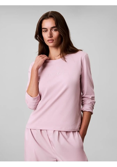 Calvin Klein Ls Pant Set, Msd Kadın Ev Gyim Pijama Takımı Pembe