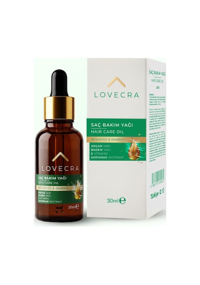 Saç Bakım Yağı Badem Argan Yağı E Vitamini Sarımsak Ekstraktı Besleyici Güçlendirici Onarıcı 30 Ml