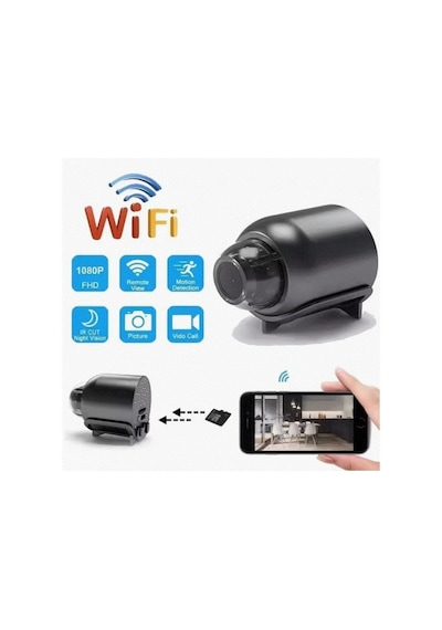 X Mini Wifi Kamera Gzli Kamera 1080p Uzaktan İzleme Kayit