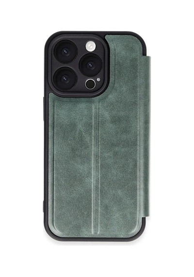 Apple İphone 16 Pro Max Kılıf Flip Cover - Koyu Yeşil 0.2M-Çok Renkli