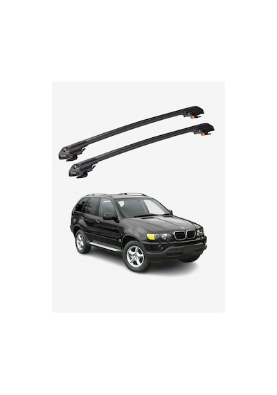 Bmw X5 2000-2006 Trx1 Thunder Carrier Kilitli Ara Atkı Taşıyıcı Tavan Barı Siyah