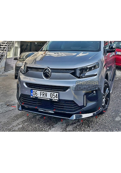 Yeni Berlingo Ön Lip - Plastik - Parlak Siyah