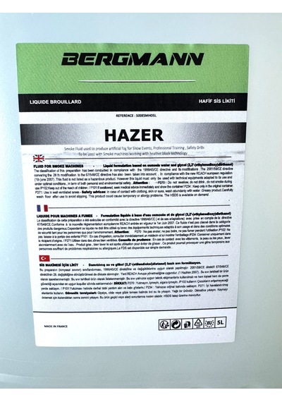 Bergmann Su Bazlı Hazer Likiti 5litre