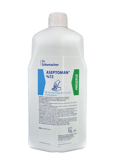 Dr.schumacher Aseptoman %72 Alkol Bazlı Hijyenik El Dezenfektanı 1000ml