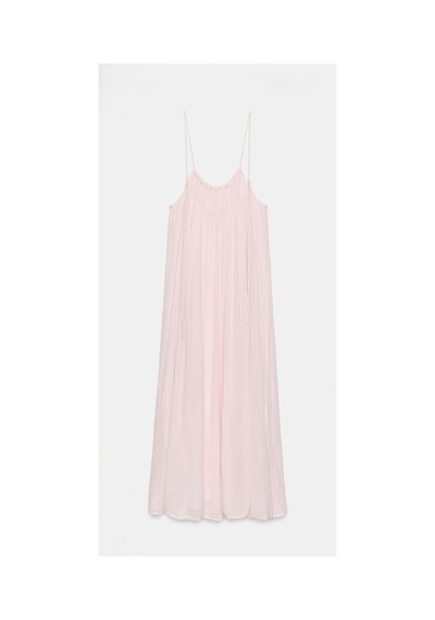 Gael Blush Breeze Pudra Maxi Elbise Pembe Pembe