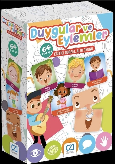 Eğitici Oyuncaklar Duygu ve Eylemler 64 Parça Eğitici Görsel Algı Oyunu