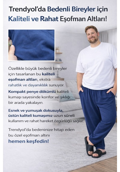 Akt Gayem Butik Çok Büyükbeden Eşofman Lacivert