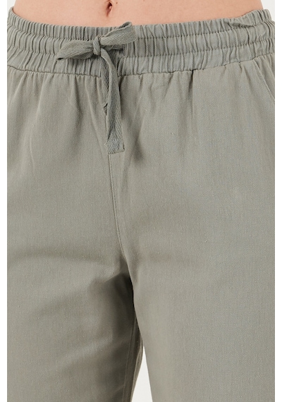 Lela Pamuklu Normal Bel Regular Fit Düz Paça Bayan Pantolon 668Yp42282S4 Açık Haki