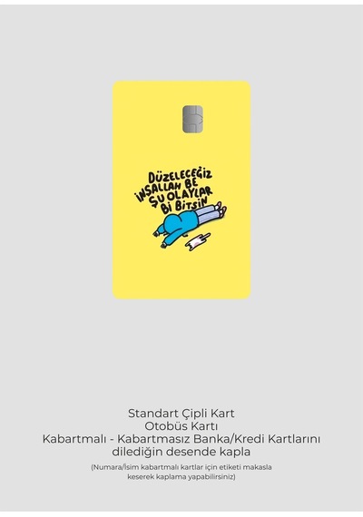 Düzeleceğiz İnşallah Be - Papara Tosla Kart Kaplama Stickeri Kredi Kartı Için Uyumlu Diğer