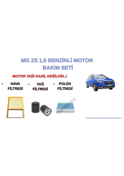 Mg Zs 1,5 Motor 2022 Periyodik Bakım Seti 3Lü - Hava + Yağ F. + Polen