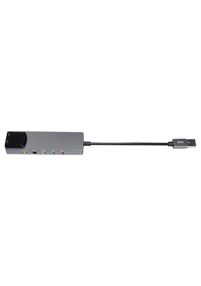 Tr Hy-601 Harici Usb 5.1/7.1 Kanal Ses Kartı Cm6206 Chipset, Spdıf Optik Giriş/çıkışlı Alüminyum Gövdeli Se