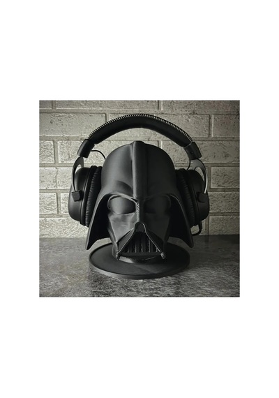 Siyah Renk Darth Vader Kulaklık Standı, Darth Vader Büstü, Star Wars Kulaklık Askısı