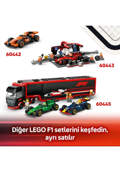 LEGO® City F1® Williams Racing ve Haas F1® Yarış Arabaları 60464 - 4 Yaş ve Üzeri Çocuklar için Yaratıcı Oyuncak Yapım Seti (92 Parça)