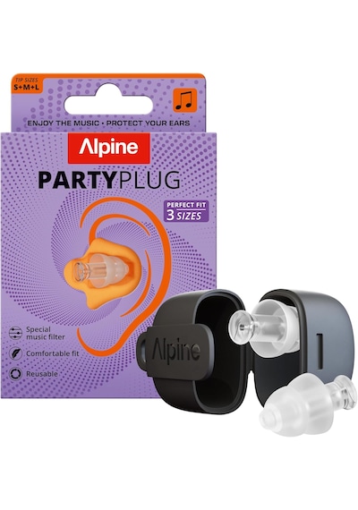 Alpine Partyplug Müzik Kulak Koruma Tıkaçları, 19 Db Gürültü Azaltma Şeffaf
