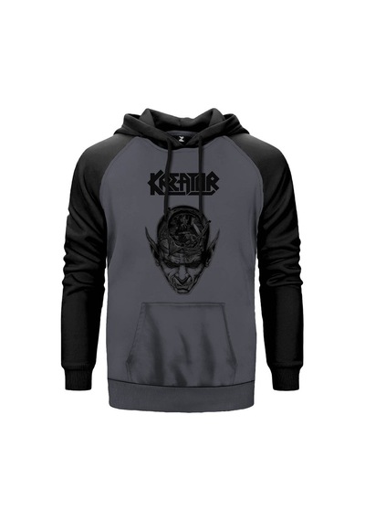 Kreator İn Head Gri Renk Reglan Kol Sweatshirt