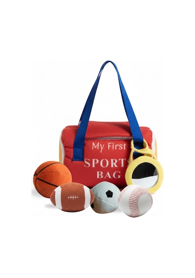 Momely My First  Sports Bag Duyusal Bebek Spor Çanta Seti Yıkanabilir Oyuncak +6ay