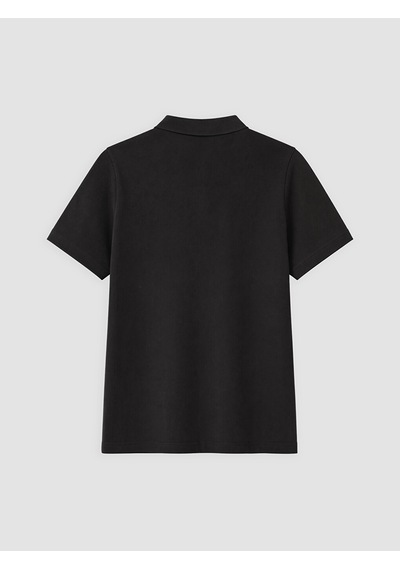 Lcw Comfort Siyah Polo Yaka Kadın Pike Tişört