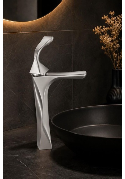 Fexo Uzun Lavabo Bataryası Mat Nıkel Mat Nikel
