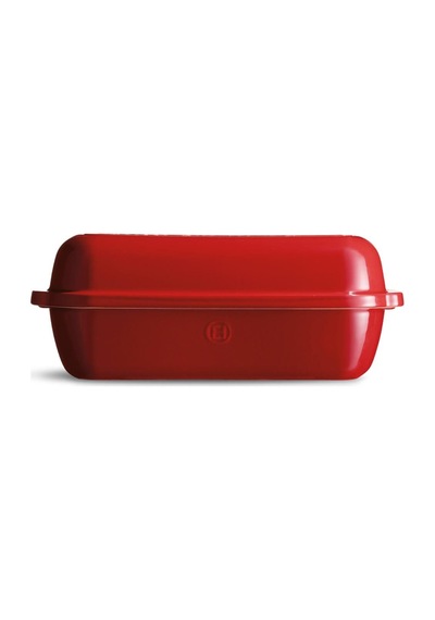 Emile Henry EH345503 Seramik Ekmek Fırın Kabı 39 x 16.5 x 15 CM  2.3 L Kırmızı