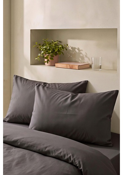 Füme Ranforce %100 Pamuklu 2'li Yastık Kılıfı 50x70 Cm