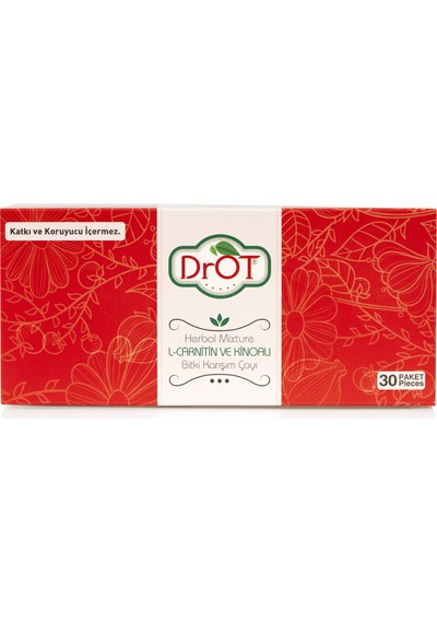 DrOT Kırmızı L-Carnitine ve Ginseng Ekstraktlı Karışık Bitki Çay