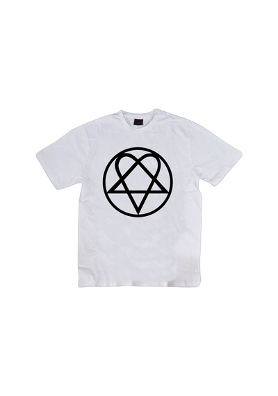 Stoned&Fame Him Baskılı Unisex %100 Pamuk Beyaz T-shirt Beyaz