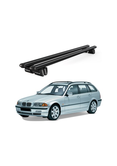 Pençe Bmw 3 Series Touring E46 1999-2005 Uyumlu Siyah Ara Atkı Port Bagaj Tavan Barı