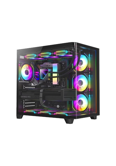 Ocean Curved Pro V2 7x Argb Fan Usb 3.0 Typec 750w 80+ Atx Oyuncu Bilgisayar Kasası Siyah