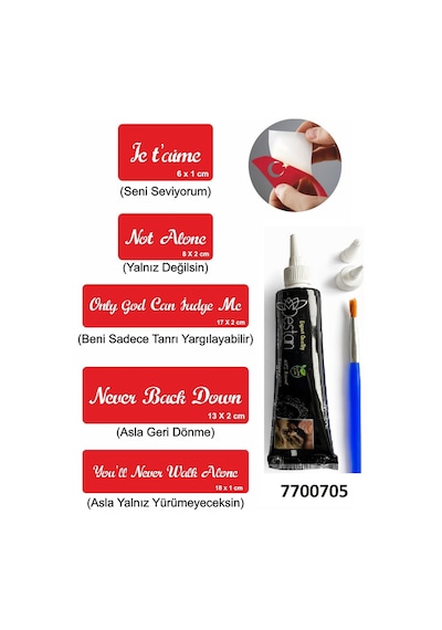 Hint Kınası Ve Şablonla Geçici Dövme Yapma Seti Set 11